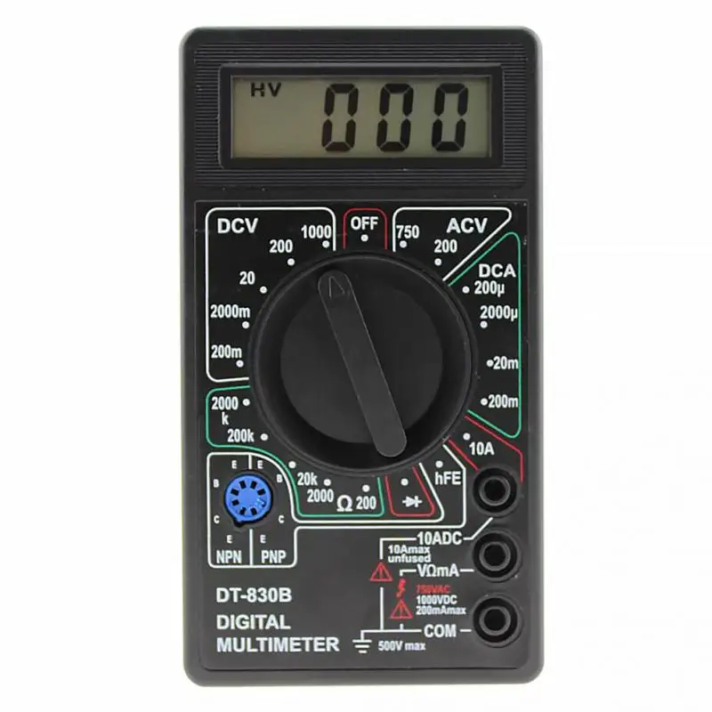DT-830B пластик многофункциональный тестовый Руководство ЖК Авто Диапазон Цифровой портативный мультиметр