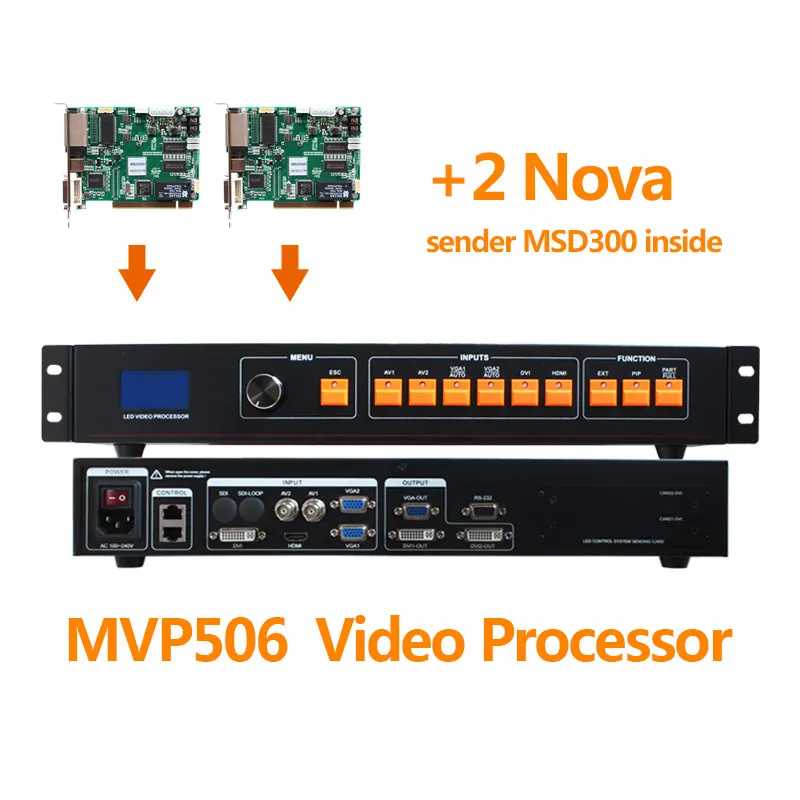 MVP506 видео контроллер с Nova msd300 отправка карты похожие VDWALL LVP100 поддержка 1920*1080