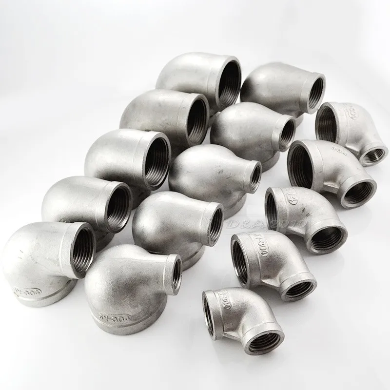 

MEGAIRON 3/4"-1/2" Threaded Elbow Reducer Pipe Fitting F/F Stainless Steel SS304 90 Degree Angled Threaded Elbow Reducer