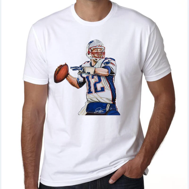mens t shirts novelty 2017 Summer design funny tee cute shirt homme men's Patriots Rob Gronkowski cool | Мужская одежда