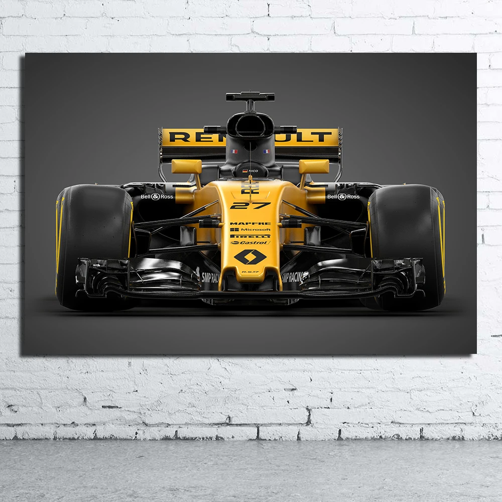 F1 гоночный автомобиль Renault RS17 плакат холст картины настенные художественные