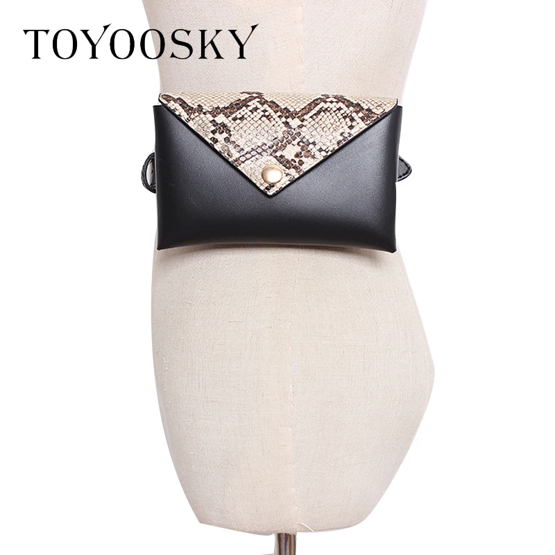 Брендовые дизайнерские поясные сумки TOYOOSKY со змеиным тиснением модная