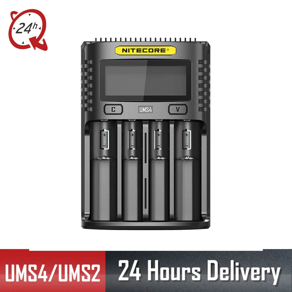 NITECORE UMS2 UMS4 интеллектуальное зарядное устройство USB выход 3A для LiFePO4 литий-ионный