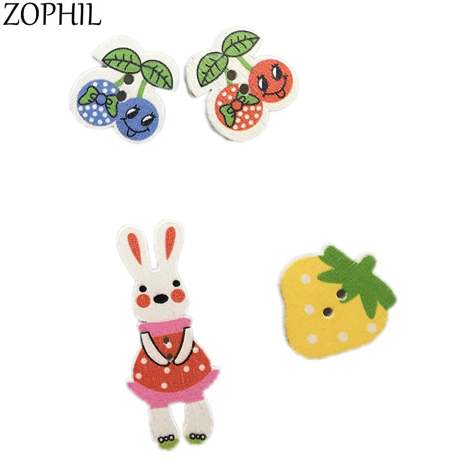 ZOPHIL 50 шт. животные мультфильм игрушки с рисунком деревянные бабочки Колт