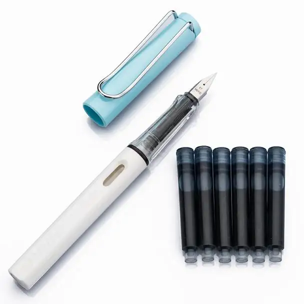 blue and white 1 шт. 359 оригинальная аутентичная Подарочная пластиковая цветная прозрачная EF Классическая авторучка - Цвет: blue and white
