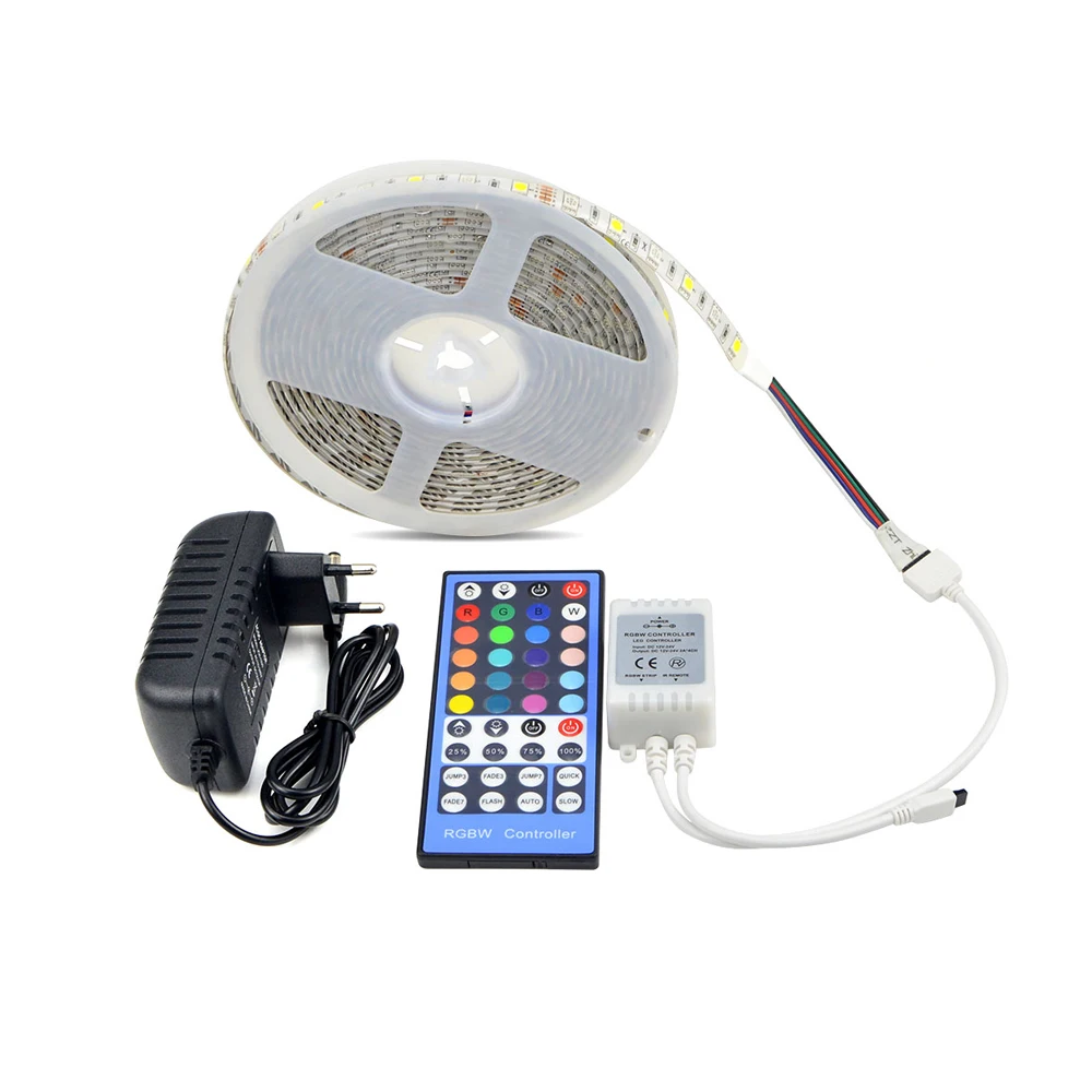 Водонепроницаемая светодиодная лента RGB RGBW RGBWW 5050 SMD 12 В постоянного тока 5 м IP20/IP65
