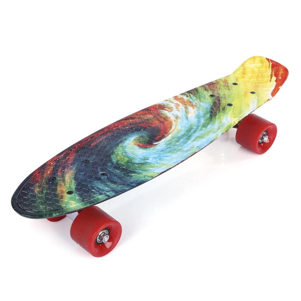 Skateboard Skate Board Longboard 22 inch Printing Pattern Four-wheel PP Deck Great Kids and Adults Entertainment | Спорт и