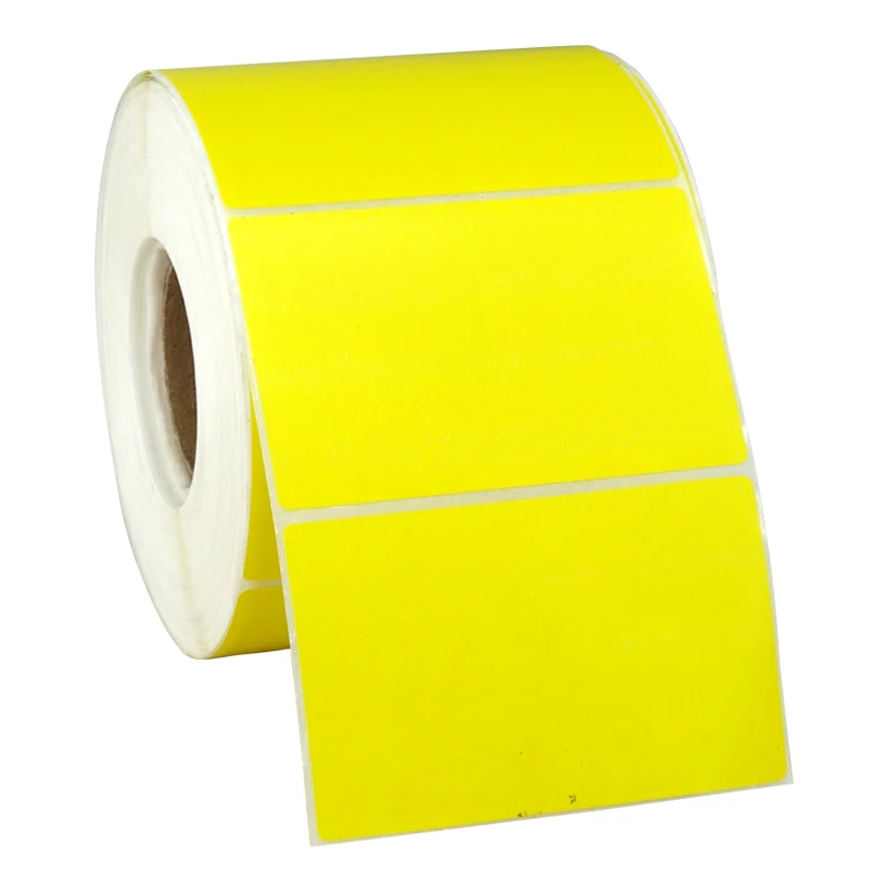 Желтый самоклеющийся штрих код Термотрансферная этикетка 80 мм x 50 (1000 этикеток)