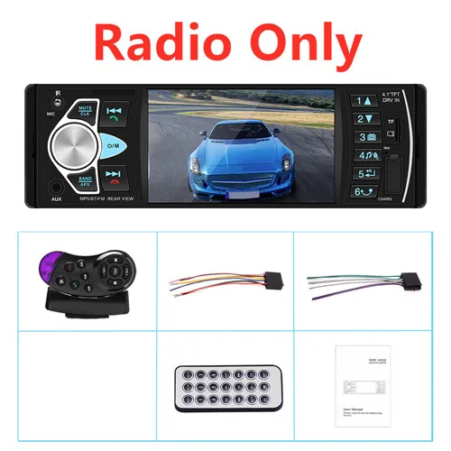 Radio Only Camecho 1 Din " автомагнитолы 4022d FM радио авто аудио стерео Bluetooth Авторадио Поддержка камеры заднего вида AUX TF USB Indash - Цвет: Radio Only