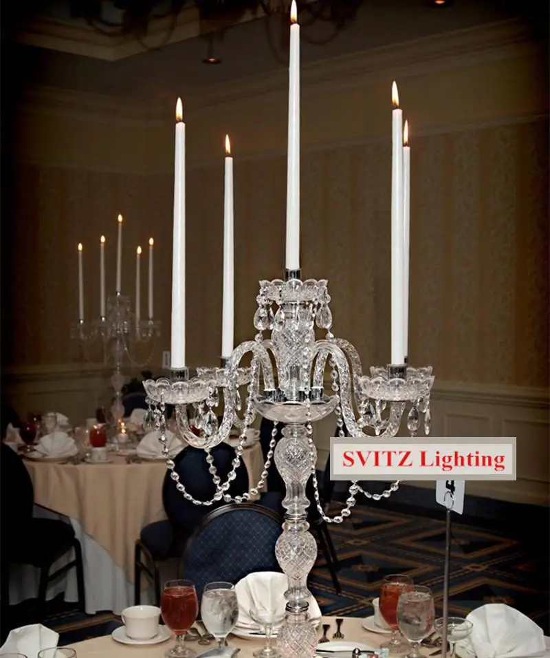 Кухня деко антикварный хрустальный подсвечник свадебный Хрустальный Настольный