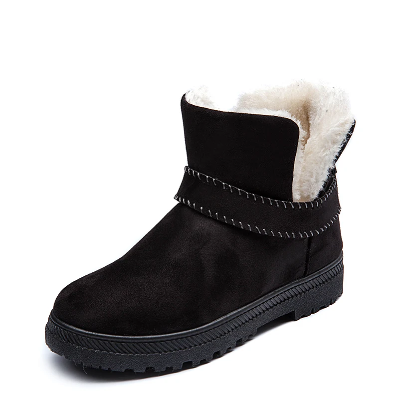 Bota Feminina/женские зимние ботинки; женские ботильоны для женщин; зимняя обувь; женские зимние ботинки; Цвет Черный; botas mujer; большие размеры 35-44 ботинки женские обувь женская женская зимняя обувь