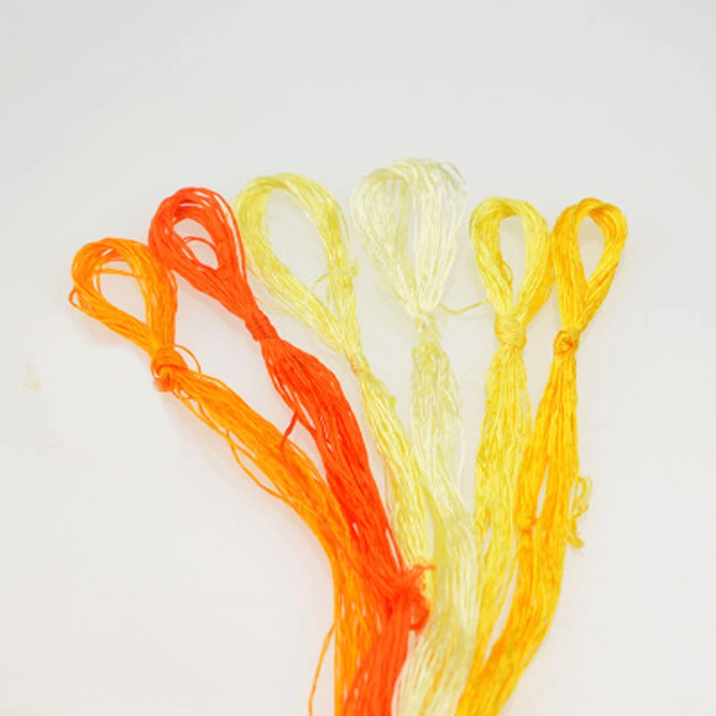 6 шт. настраиваемые нитки для шелковой вышивки/Спиральная вышивка/шелковая