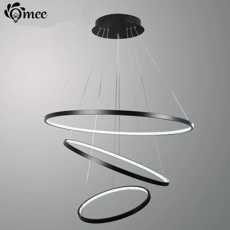 OMEE современные кольца светодиодный подвесной светильник Круглый для кухни