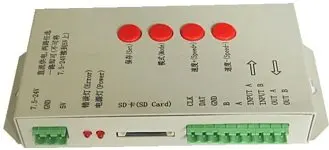 100% производства T-1000S SD карты светодиодный контроллер пикселей DC5 ~ 24V Max 2048 Пиксели