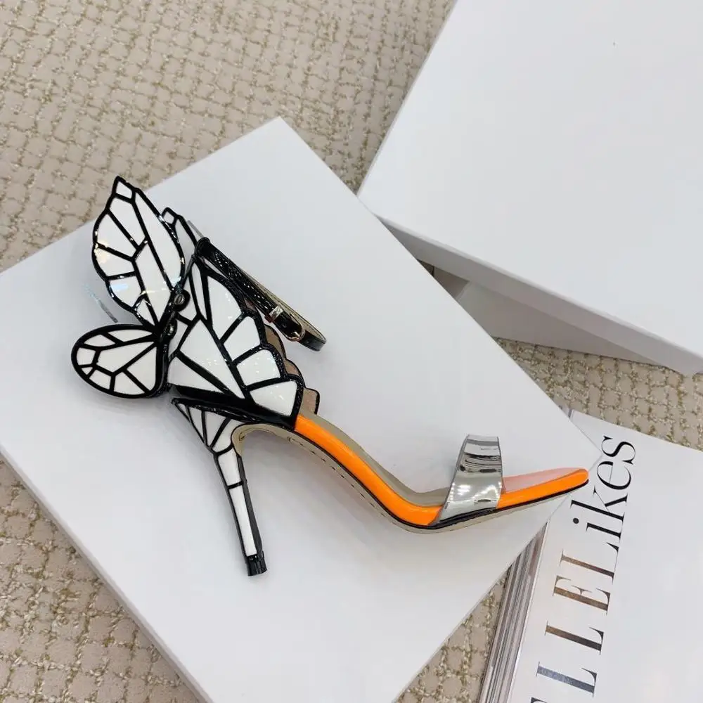 Hot 2019 Shoes Woman Cow Leather Sandals Cross-Strap High Thin Heels Butterfly-knot Bling Sapato Feminino | Обувь
