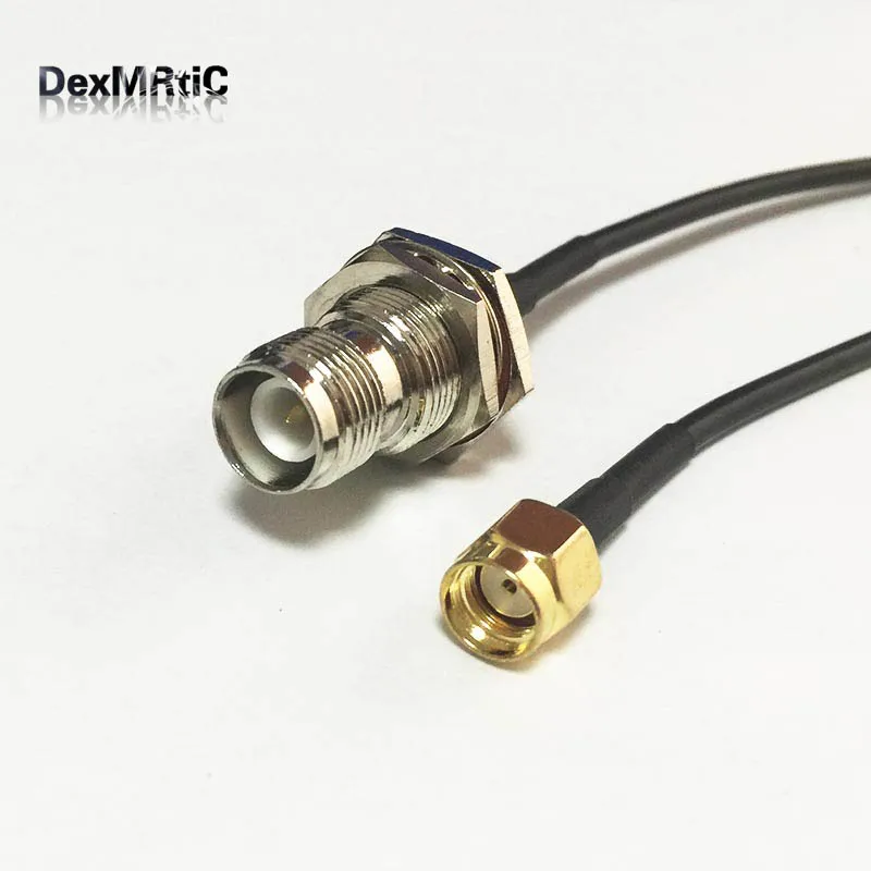 Адаптер антенны wi fi RP SMA male switch TNC female pigtail RG174 20 см 8 дюймов оптовая цена|adapter
