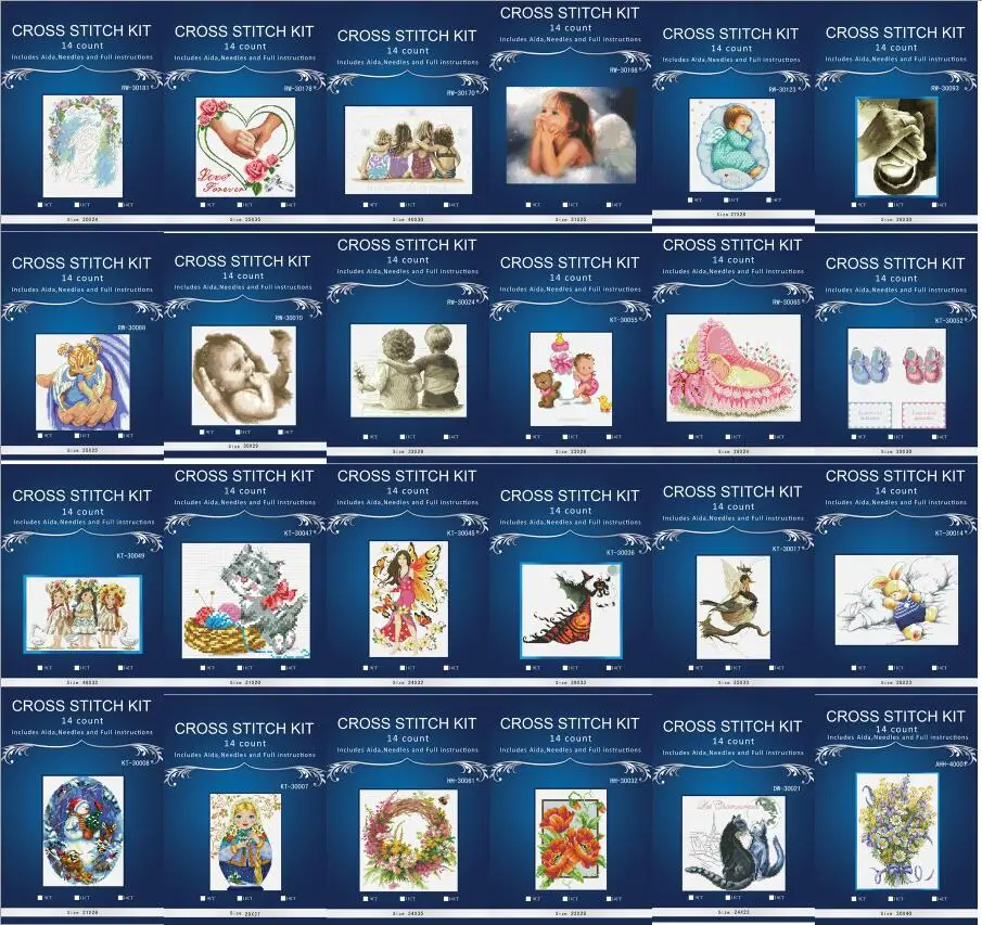 

Набор для вышивания крестиком oneroom, 14CT, хлопковая нить с изображением животных, для рукоделия, DMC, новый год, для дома