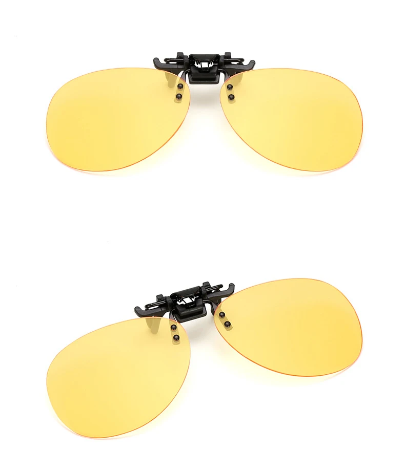 Fashion Men Clip on Polarized Night Fishing Driving Cycling Prescription Glasses with Yellow Polarizing Women Sunglasses