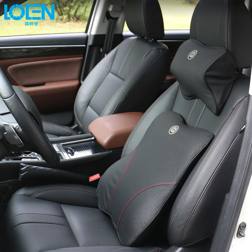 LOEN Memory Foam Car Headrest Lumbar Support Automotive Seat Neck Pillow Car Headrest Waist Pillow Suits Four Seasons For Toyota