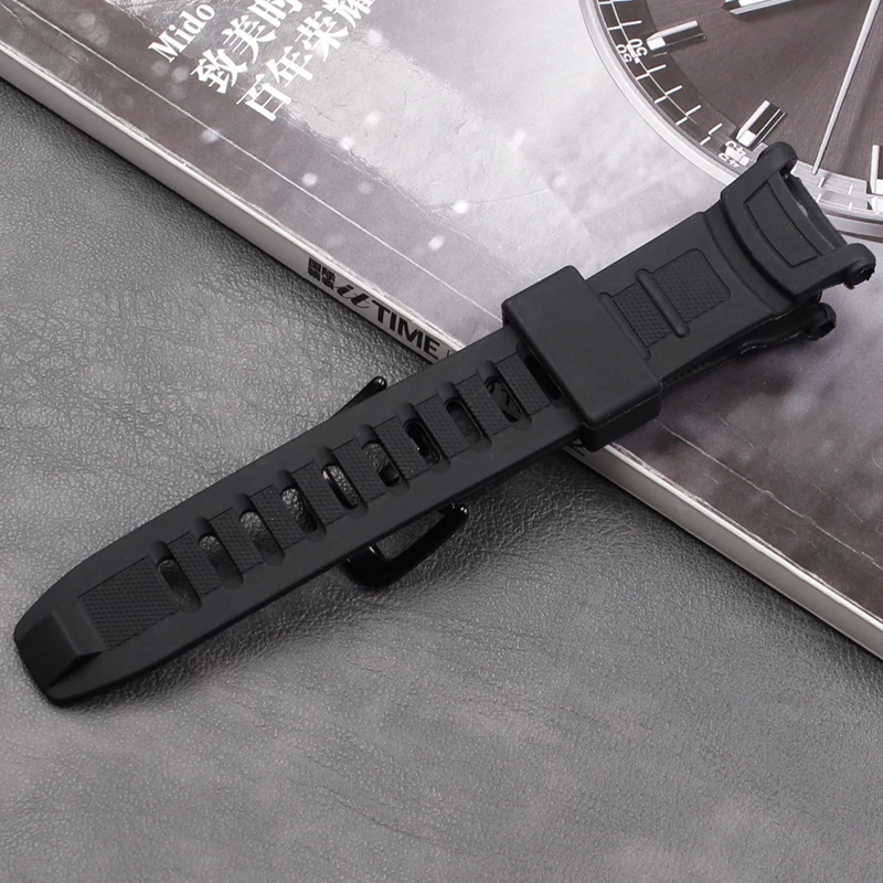 Высокое качество Черный силиконовый резиновый ремешок для Casio PRG-130YPRW-1500YJ