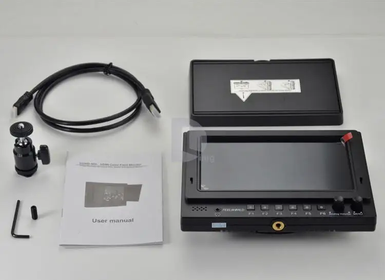 Новый FEELWORLD 7 дюймов ips 1024x600 ЖК дисплей поле Камера монитор Видоискатель HD HDMI SDI