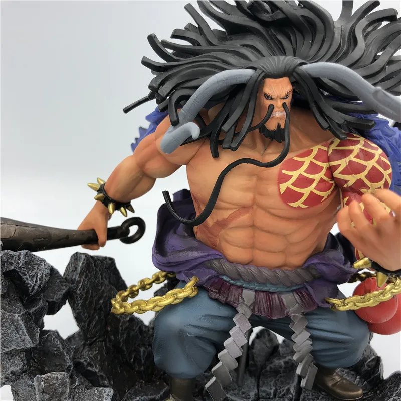 Один кусок четыре императора Kaido Quatro Ver. ПВХ Luffy Fighter ПВХ Фигурки Модель Куклы Игрушки 19 см