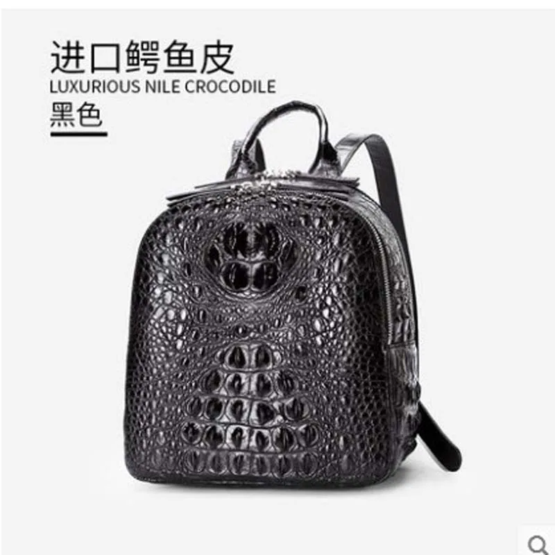 Женский рюкзак из импортной крокодиловой кожи gete сиамская сумка Повседневная