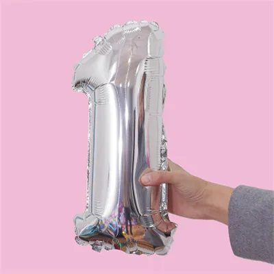 Silvery 1 шт 1" /32" фигурки фольга золото и серебро Количество шар поплавок надувные шары для свадьбы День рождения украшения для детских игрушек - Цвет: Silvery
