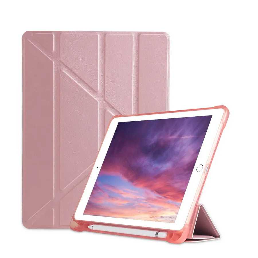 M J-BX-YH-bi-cao-568 Чехол-карандаш ZAIWJ с подставкой для Apple iPad, 9,7 дюймов, A1822, A1893, A1954, Air 1/2, Pro, из искусственной кожи, деформированный, умный чехол, пробуждение, автоматический режим сна - Цвет: M J-BX-YH-bi-cao-568