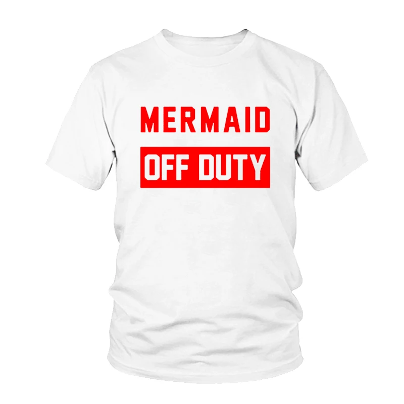 Женская футболка с надписью русалка хлопковая Повседневная забавная женская