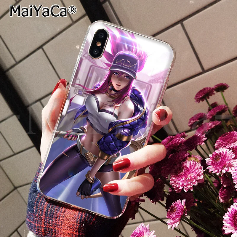 A14 MaiYaCa kda league of legends ТПУ мягкий силиконовый прозрачный чехол для телефона для iPhone 8 7 6 6S Plus 5 5S SE XR X XS MAX Coque Shell - Цвет: A14