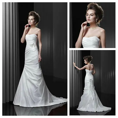 Hot Sale Waist Training Corsets Lace Up Satin Bow Embellishments Wedding Dresses Bridal Gowns 2014 New Arrival|dress up gowns for girls|gown evening