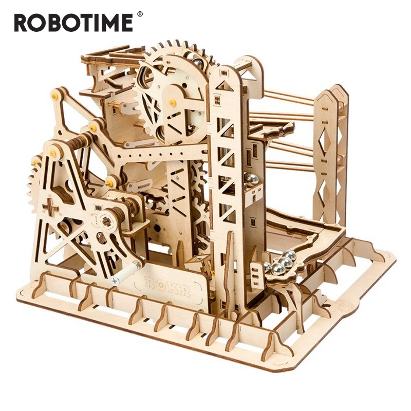 Robotime DIY подъемная подставка Волшебная креативная мраморная игра деревянная модель строительные наборы сборная игрушка подарок для детей и взрослых LG503
