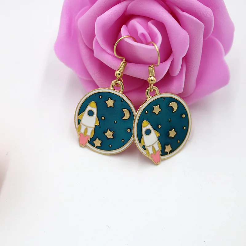 1 пара новых детских носков золото Цвет Подвесные серьги геометрической формы