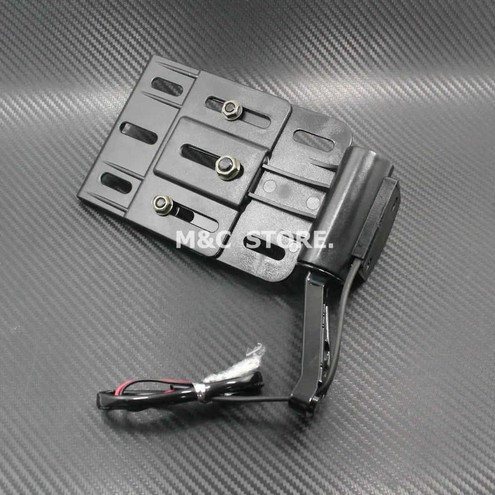 Телескопический складной светодиодный светильник для мотоцикла черный номерной