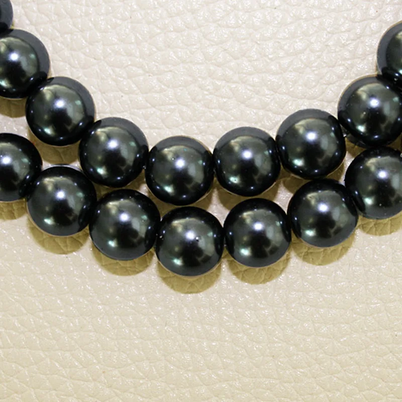 Круглые жемчужные бусины 10 мм белые черные зеленые красные индиго для поделок