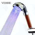 Светодиодные термостаты VEHHE, 3 цвета, для спа-душа, светодиодное освещение для душа, для ванной комнаты, водная температура, светодиодные насадки для душа