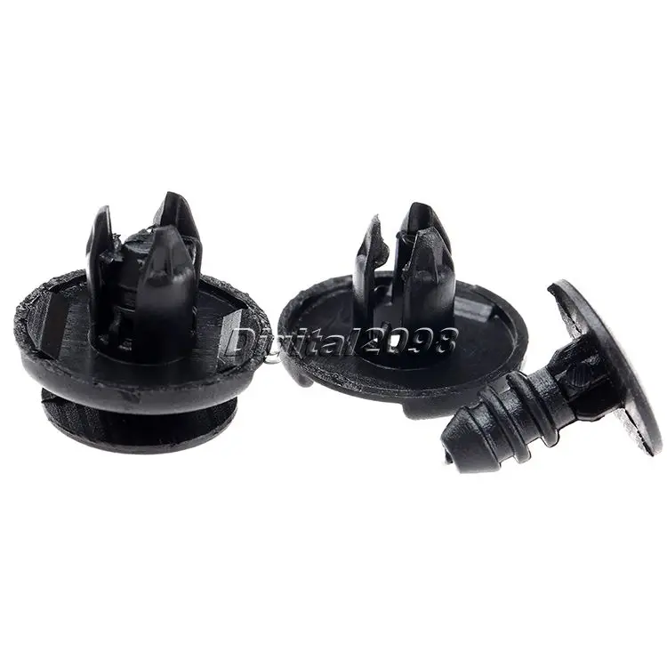 

Yetaha 50 Pcs 8mm Dia Automobile Door Fender Cover Trim Panel Clip Auto Bumper Fastener Black Push Retainer Rivets Clips for Car