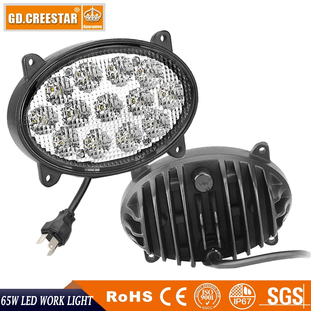 Овальные светодиодные фары дальнего света 65 Вт для тракторов RE260102 RE173600 re18тогда