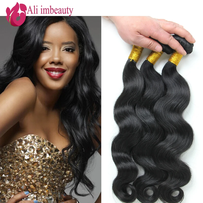 100% Необработанные Бразильские Волосы Объемной Волны Стиль 3 шт./лот Weave Связки 8-30