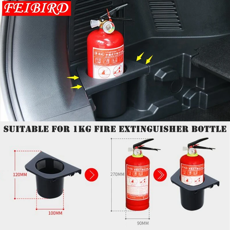 

For Nissan X-Trail X Trail T32 Rogue 2017 2018 Plastic Fire Extinguisher installation Holder Case Cover Trim For 5 Seat Model