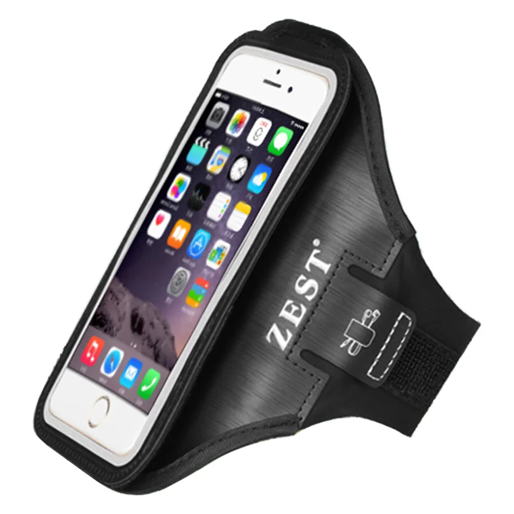 Новинка 2019 года бег мобильный повязку черный кант Спорт с регулируемый ремешок