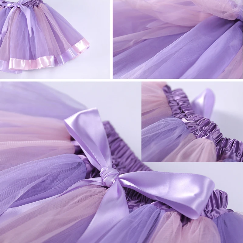 Юбка для маленьких девочек детские юбки пачки юбка радужной окраски Лидер продаж