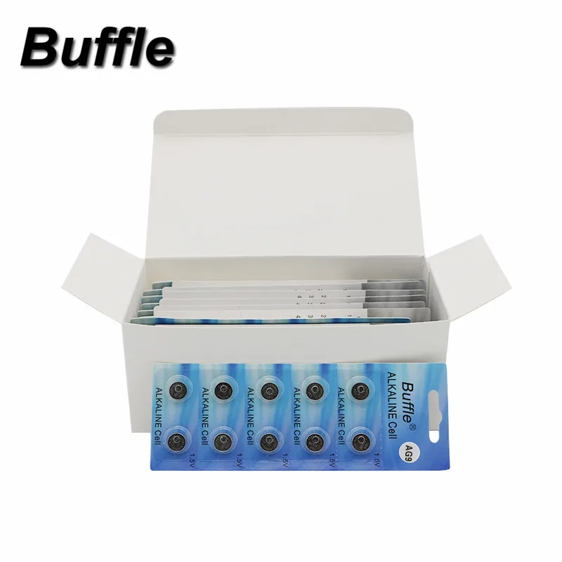 

100pcs/lot 1.5V AG9 LR936 394 SR936SW 194 V394 Button Coin Cell Alkaline Battery Wholesale