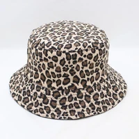 2018 new fashion summer reversible cappello pescatore leopard fisherman caps bucket hats for womens ladies