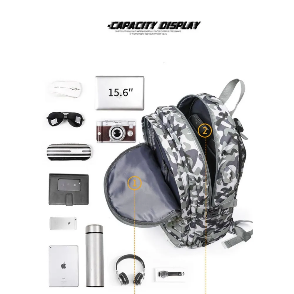 Рюкзак XINCADA для мужчин и студентов водонепроницаемая тактическая сумка 3 уровня 4