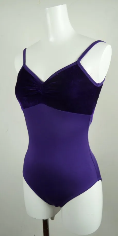 Женская балетная одежда на бретельках с V-образным вырезом для тренировок после