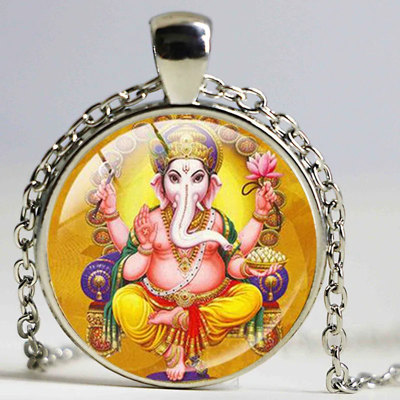 Vintage Ganesha Statue Necklace Hindu Ganapati Vinayaka God Lord Indian Buddhism Jewelry for Women | Украшения и аксессуары