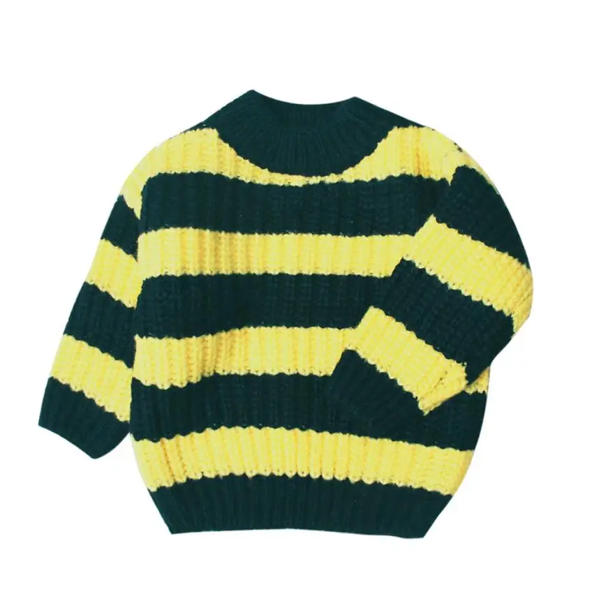 2017 для Одежда детей малышей девочек вязаный свитер Пуловеры вязаная блузка