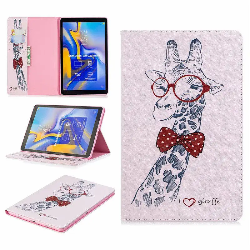 Кожаный чехол с милым рисунком Совы бабочки для samsung Galaxy Tab A6 A 6 10,1 T585 T580 SM-T585 чехол для планшета